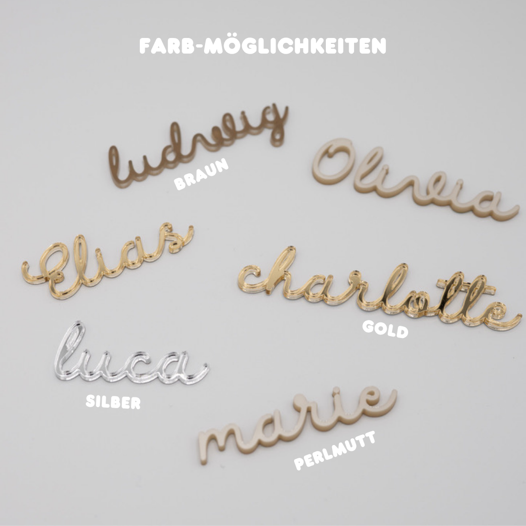 Personalisierung für Leinen Erinnerungsbox - NAME Kalligraphie