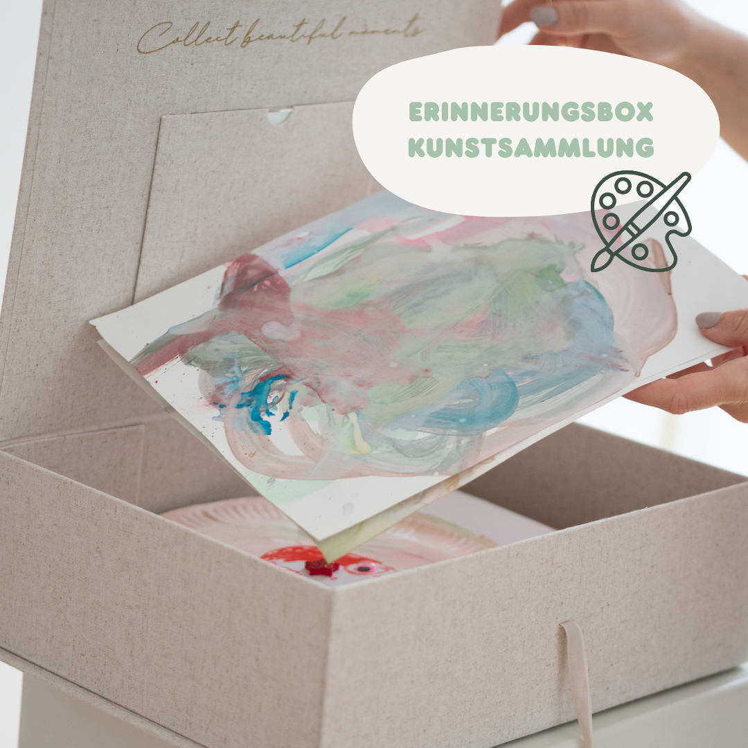 Große Erinnerungsbox - KUNSTWERKE - Geschenk zur Einschulung