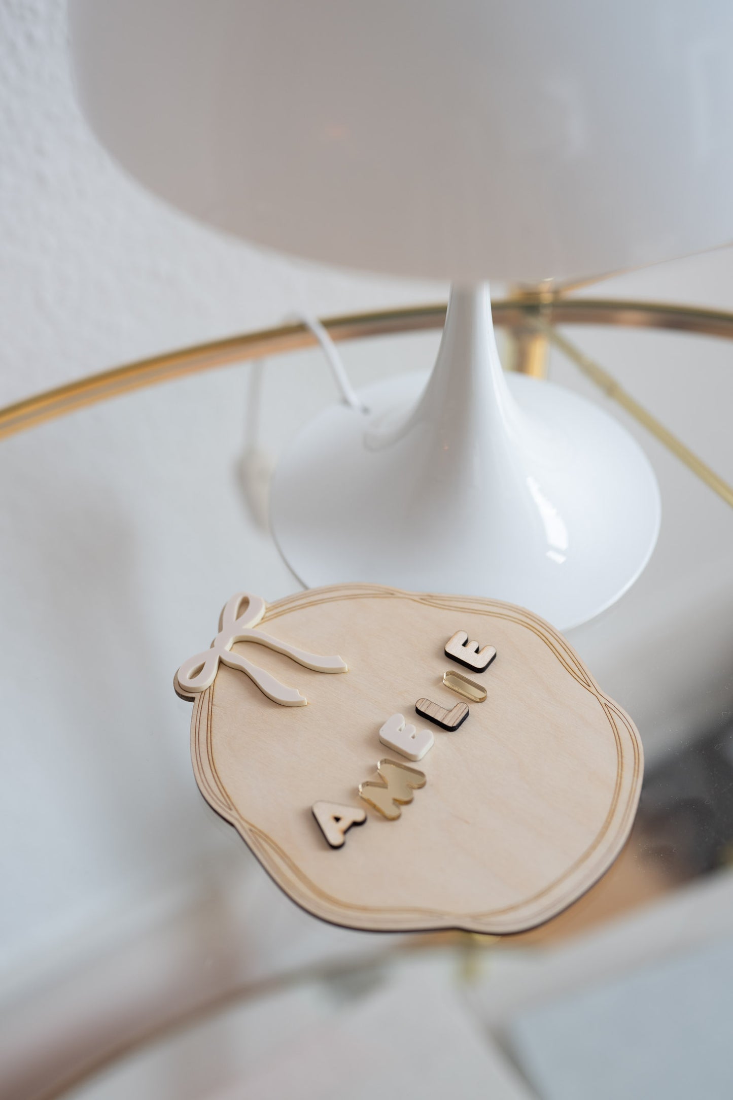 Türschild fürs Kinderzimmer mit 3D-Namen - Namensschild Baby - SCHLEIFE