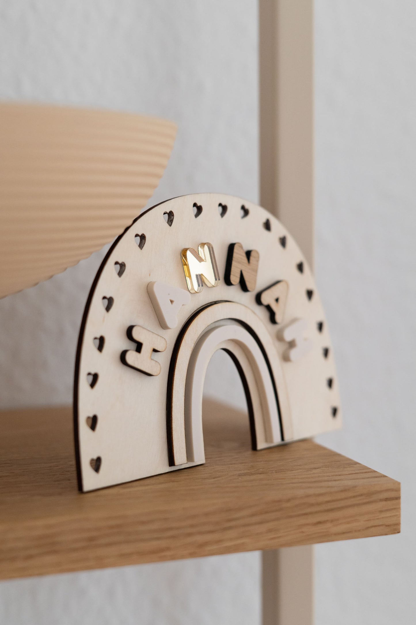 Türschild fürs Kinderzimmer mit 3D-Namen - Namensschild Baby - REGENBOGEN