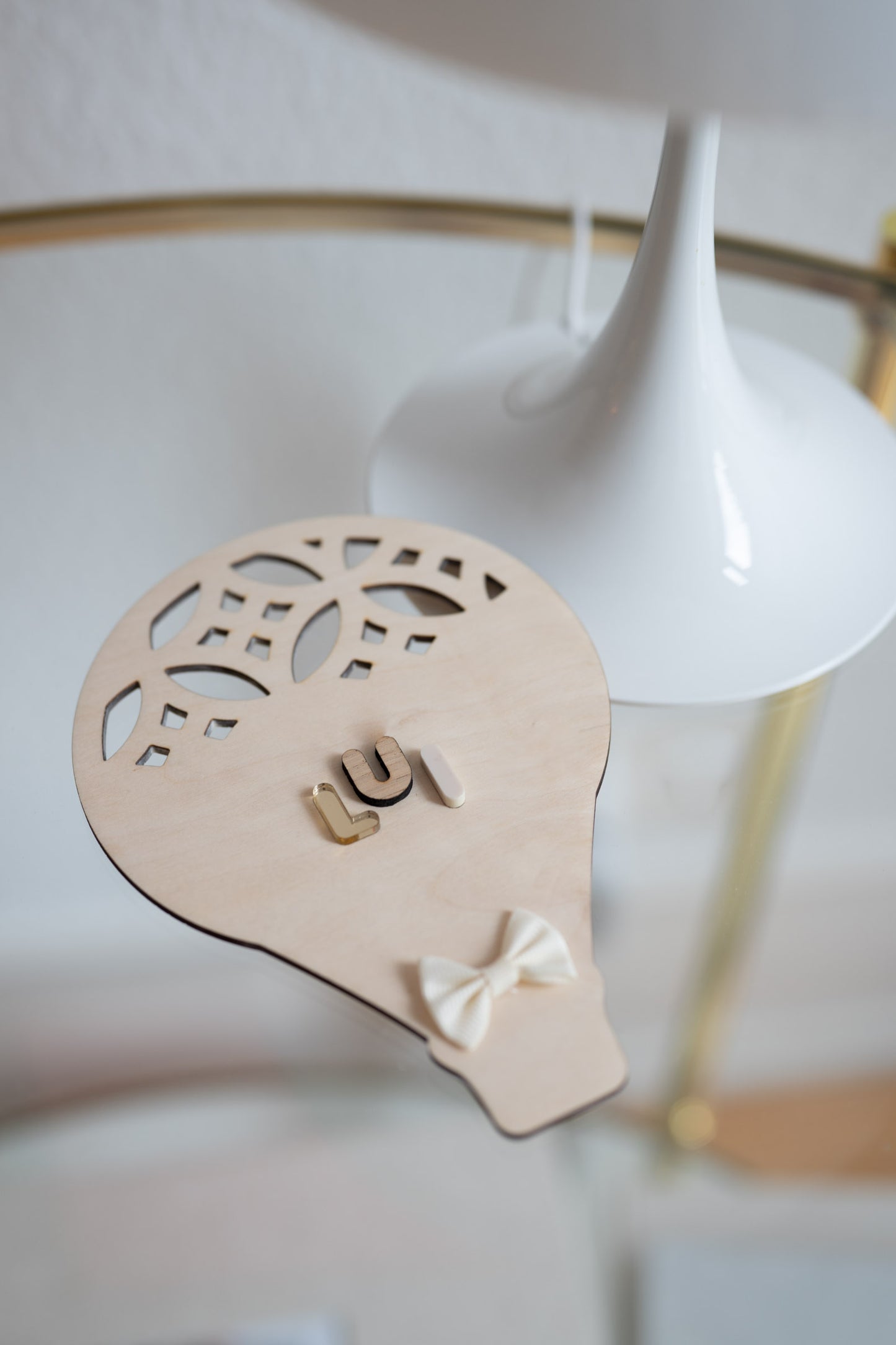 Türschild fürs Kinderzimmer mit 3D-Namen - Namensschild Baby - HEISSLUFTBALLON