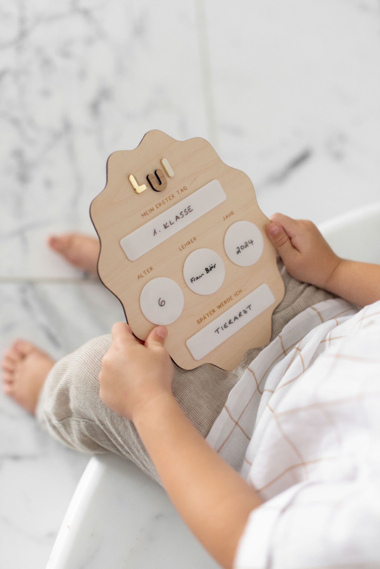 Mein erster Schultag - Foto Tafel - Schild zur Einschulung - Geschenkidee - TYP 2