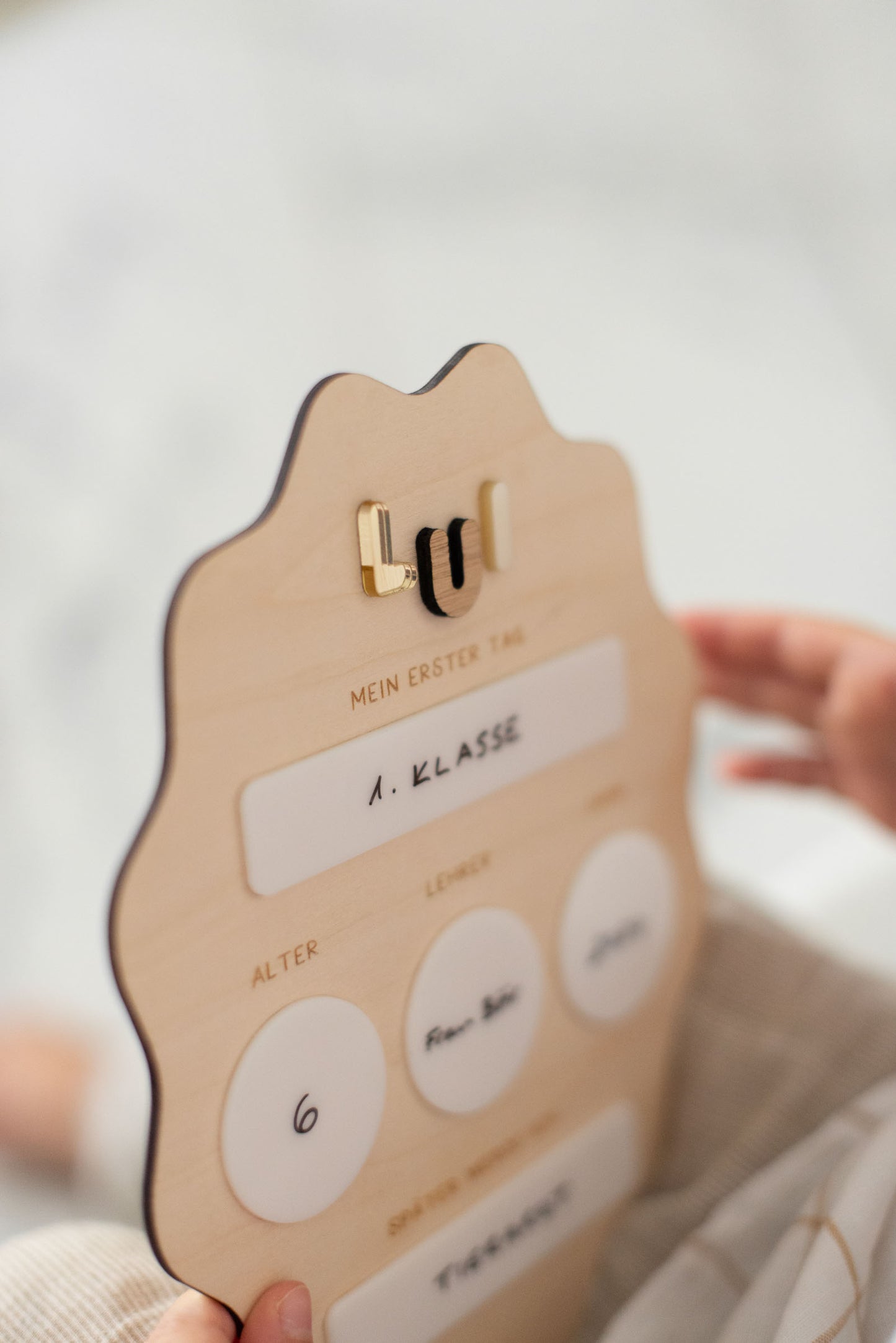 Mein erster Schultag - Foto Tafel - Schild zur Einschulung - Geschenkidee - TYP 2