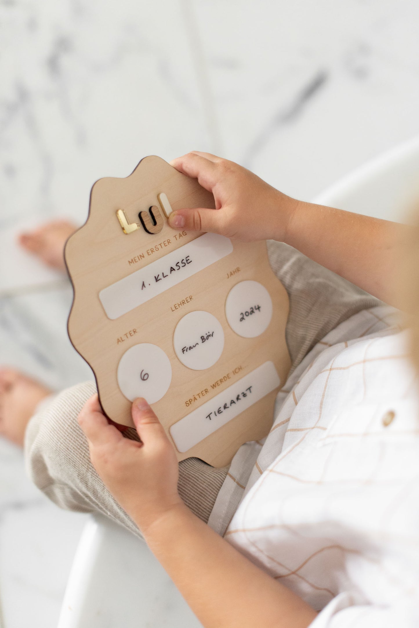Mein erster Schultag - Foto Tafel - Schild zur Einschulung - Geschenkidee - TYP 2