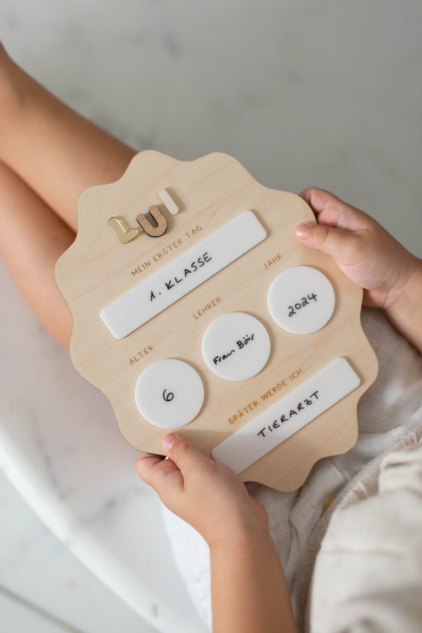 Mein erster Schultag - Foto Tafel - Schild zur Einschulung - Geschenkidee - TYP 2