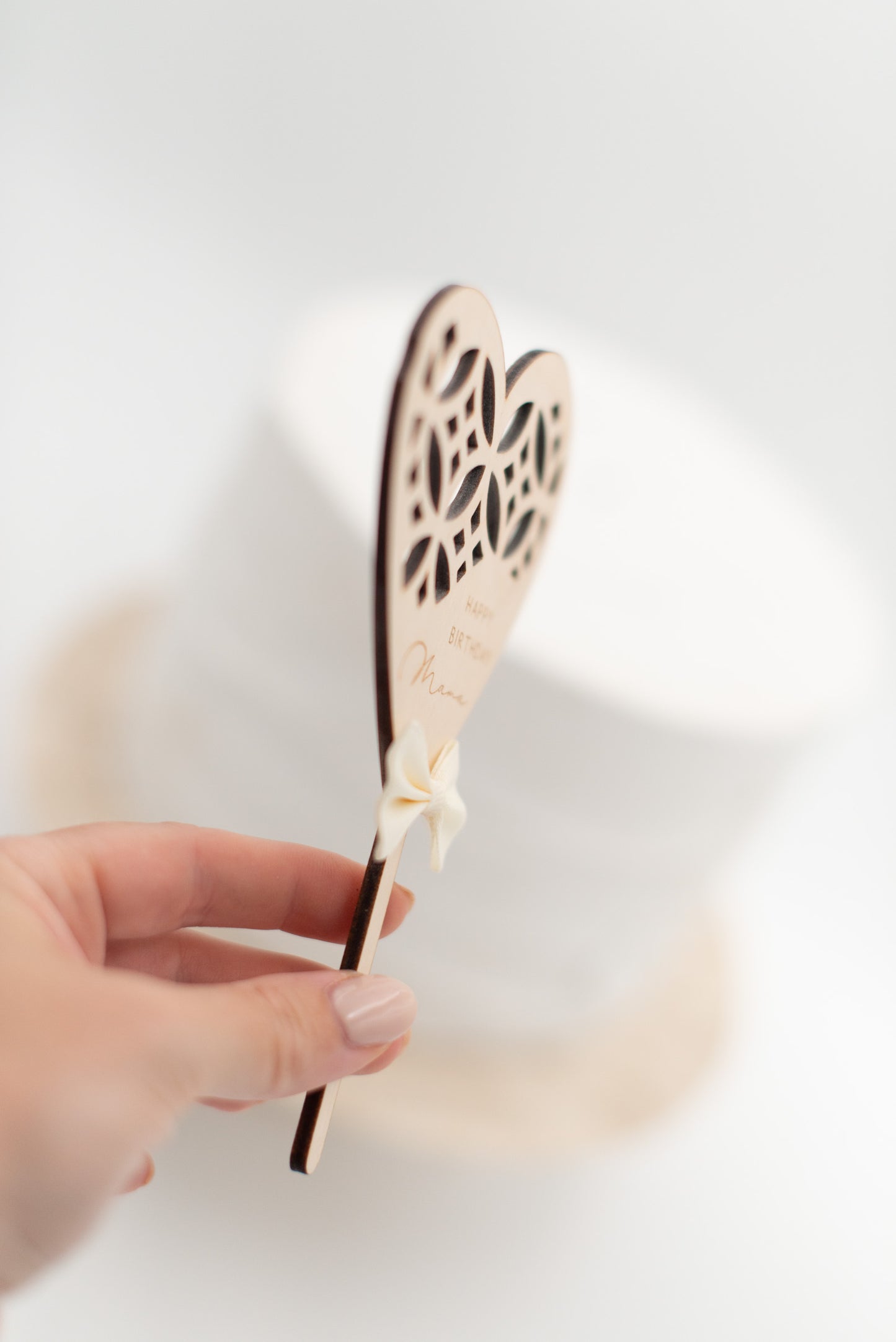 Caketopper Happy Birthday MAMA Schleife - Kuchendeko Geburtstag Mama Caketopper