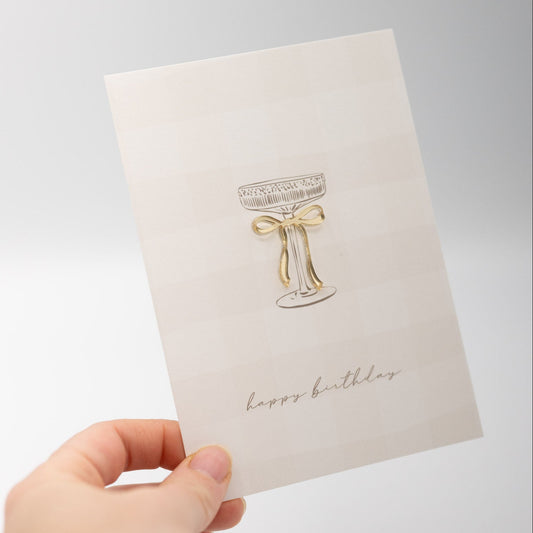 Hochwertige 3D Karte - GEBURTSTAGSCHAMPAGNER – besondere Grußkarten für besondere Momente