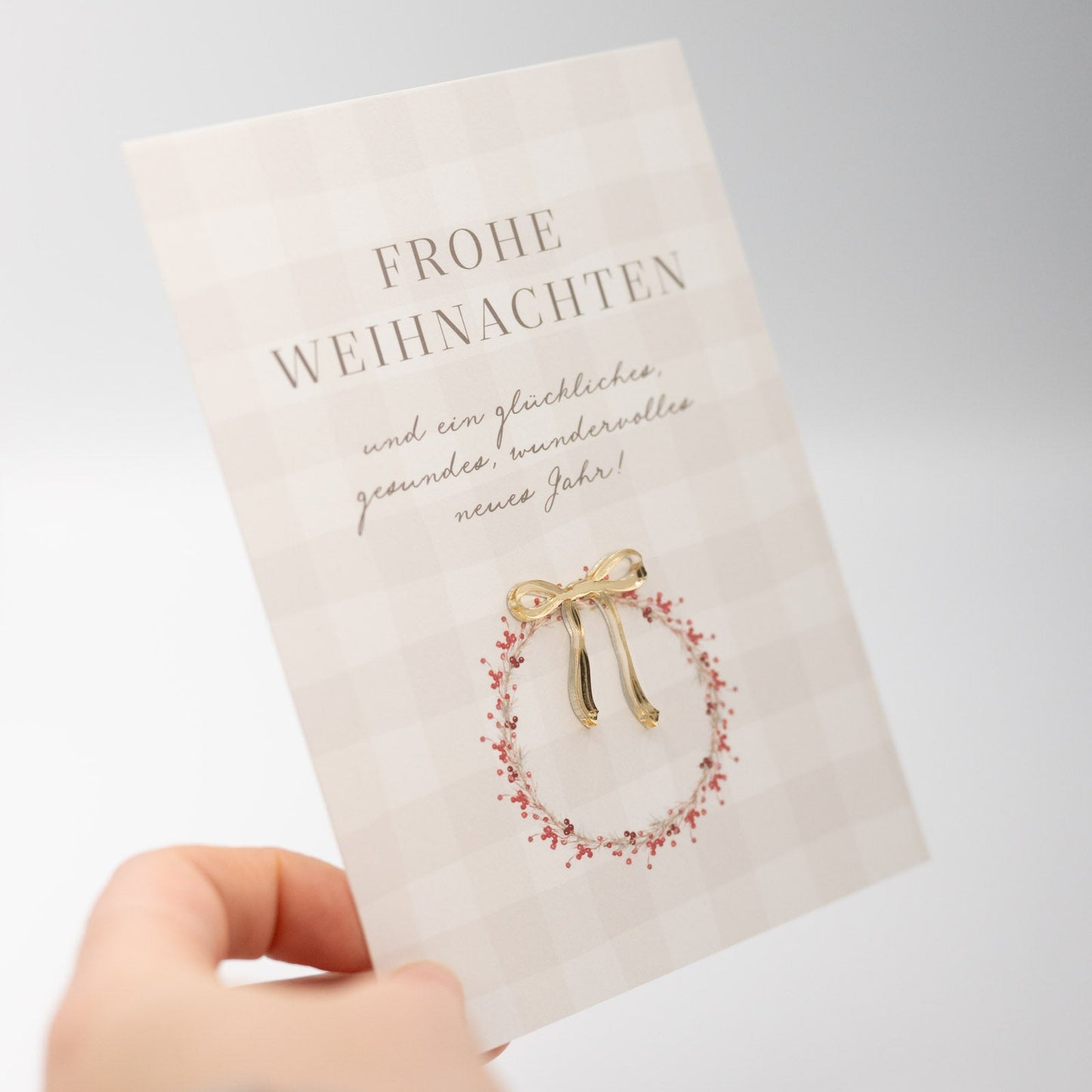 Hochwertige 3D Karte - WEIHNACHTEN - KRANZ – besondere Grußkarten für besondere Momente