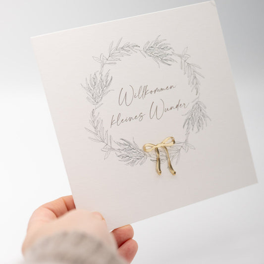 Hochwertige 3D Klappkarte - KLEINES WUNDER – besondere Grußkarten für besondere Momente
