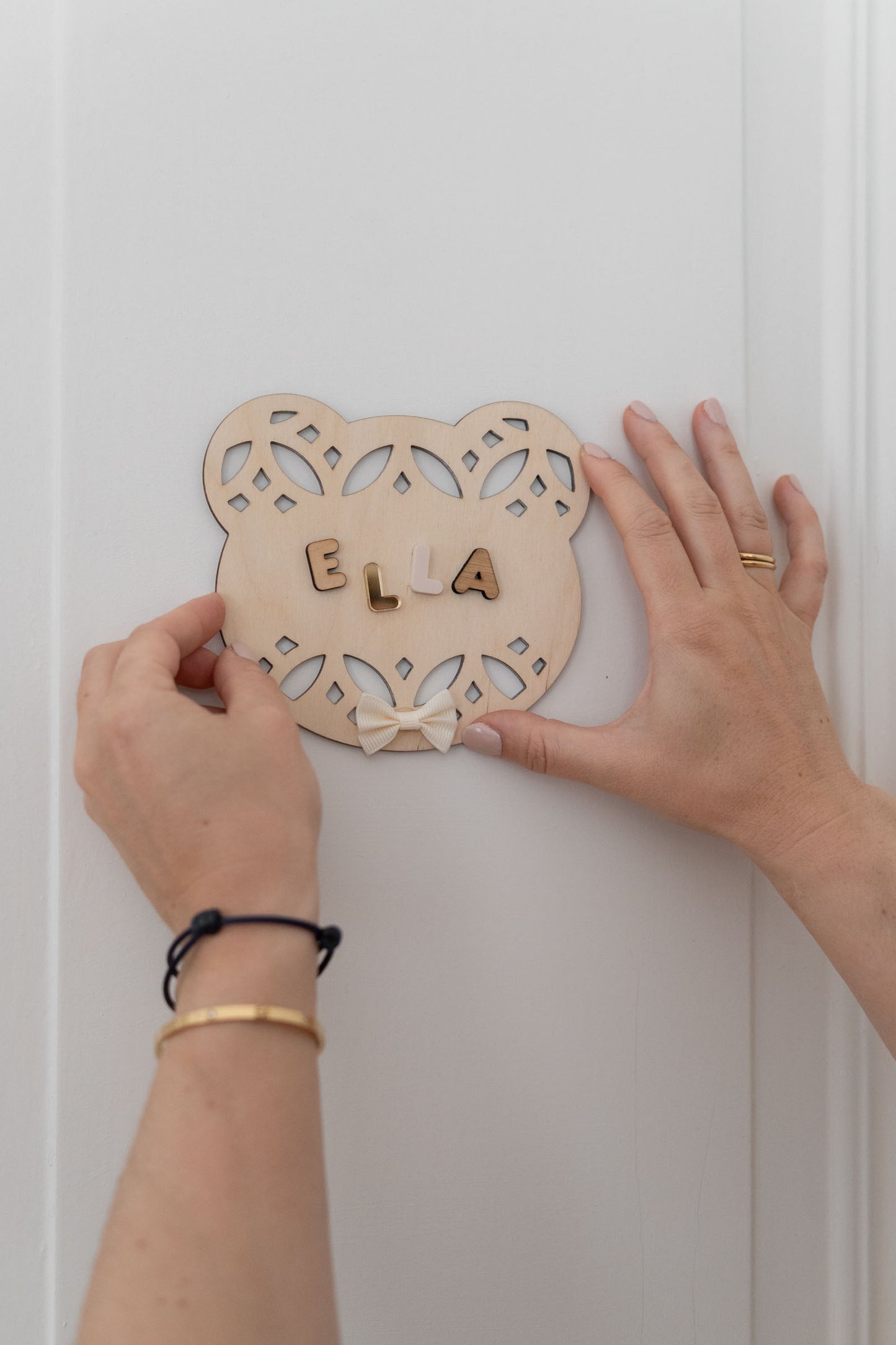Türschild fürs Kinderzimmer mit 3D-Namen - Namensschild Baby - BÄR
