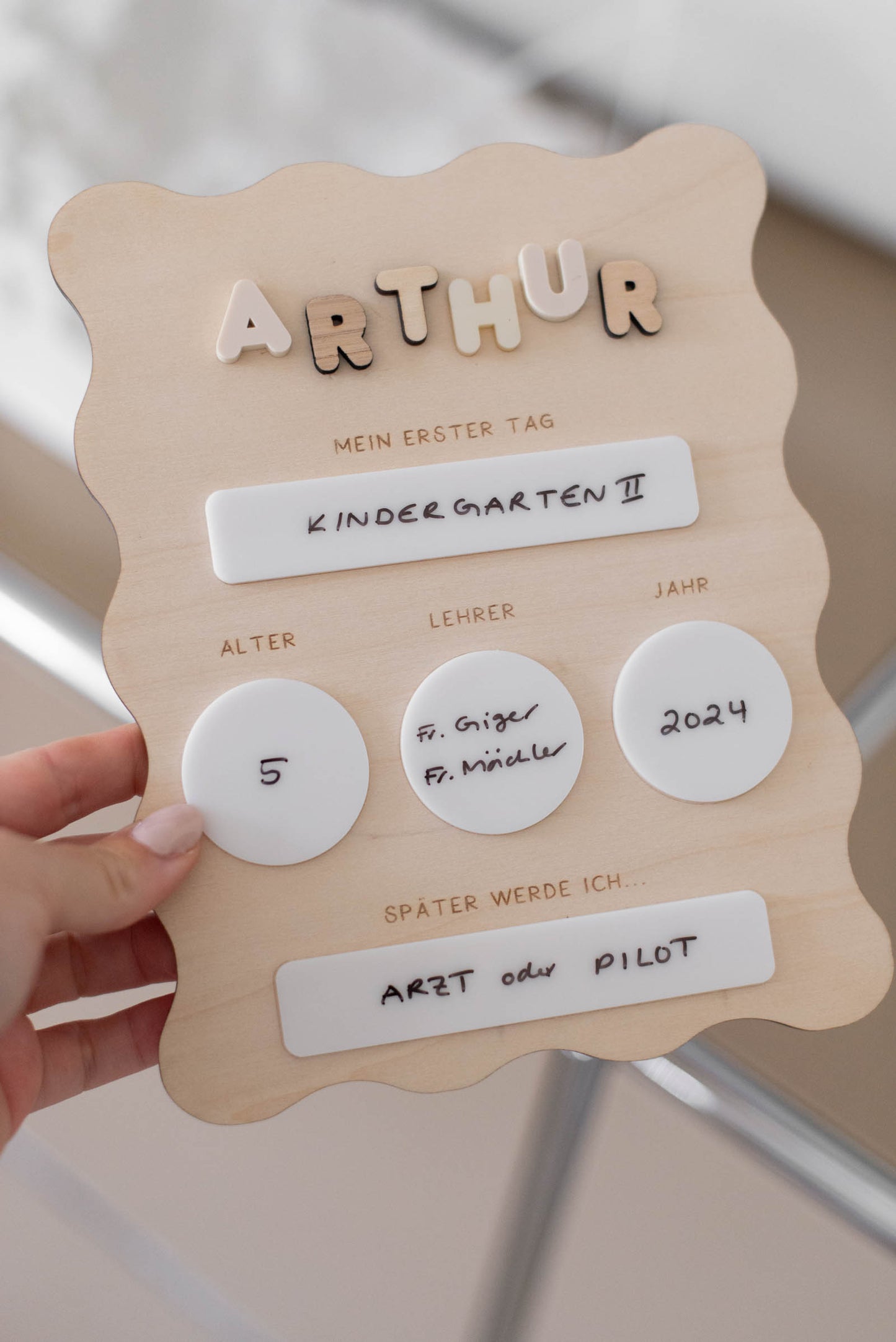 Mein erster Schultag - Foto Tafel - Schild zur Einschulung - Geschenkidee - TYP 1