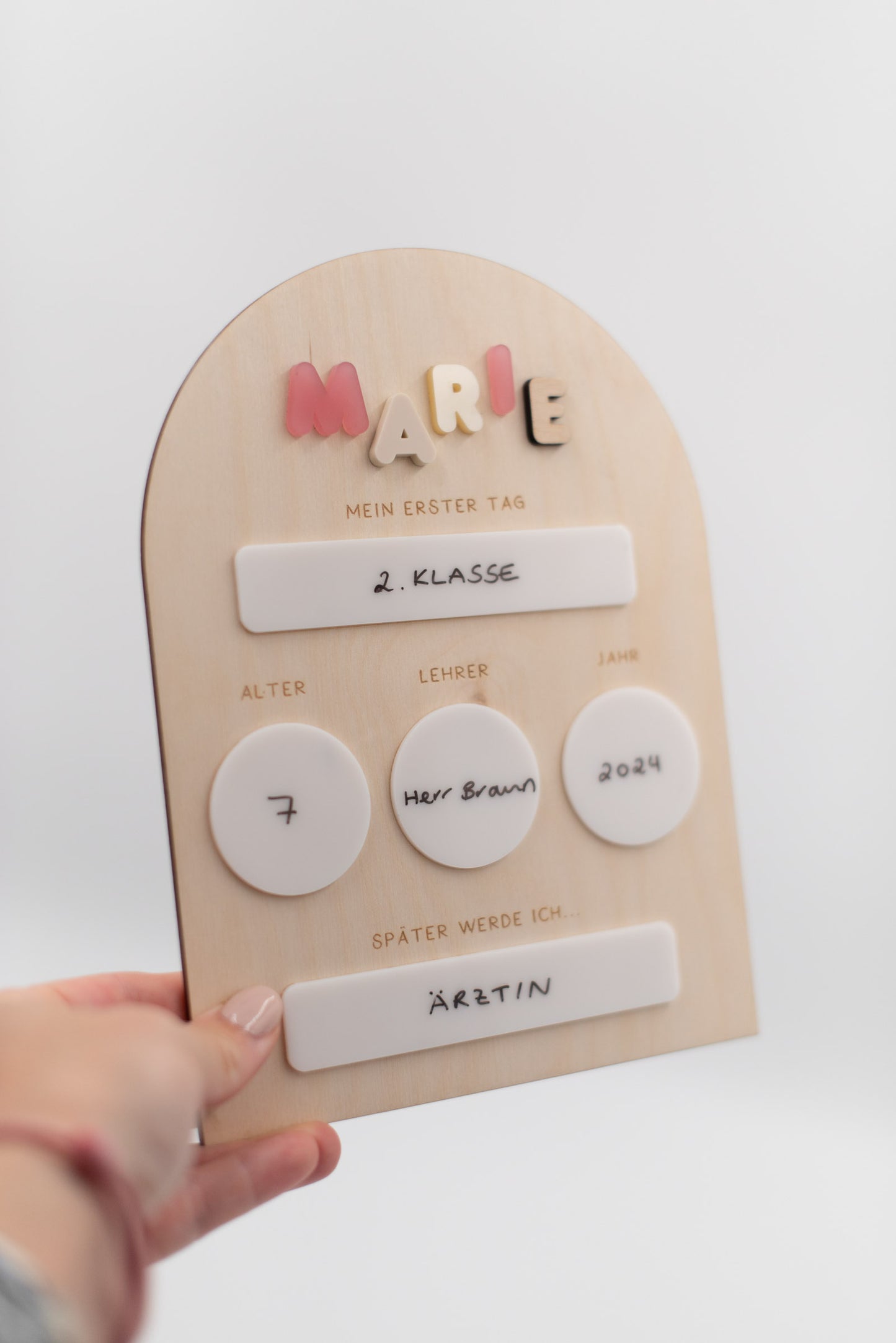 Mein erster Schultag - Foto Tafel - Schild zur Einschulung - Geschenkidee - TYP 1