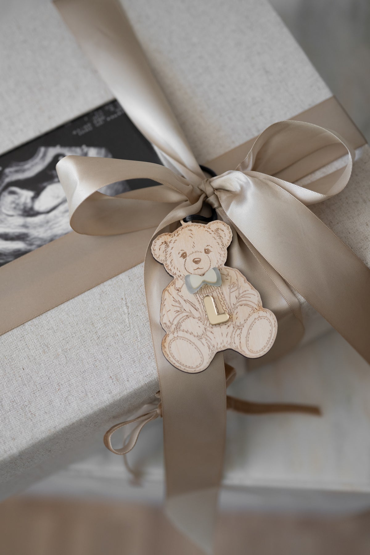 Teddy als Weihnachtsanhänger  - Personalisiert - BUCHSTABEN