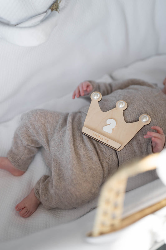 MEILENSTEINE Baby KRONE (Meilensteinkarten für süße Babybilder)