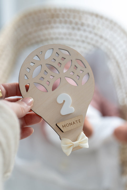 MEILENSTEINE Baby HEISSLUFTBALLON (Meilensteinkarten für süße Babybilder)